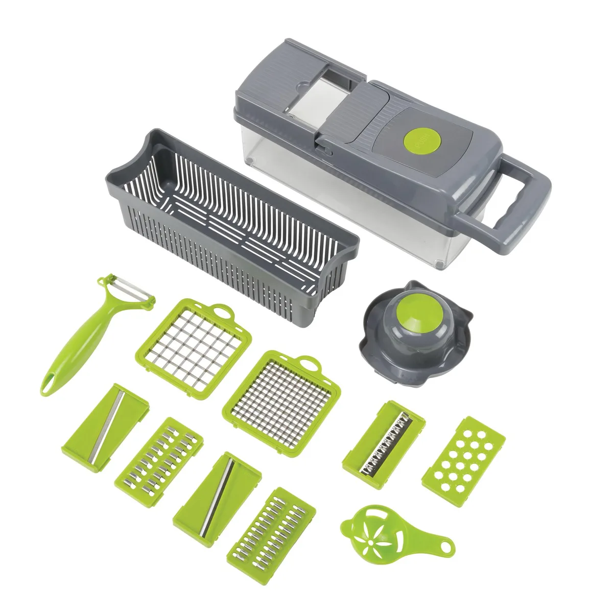Innova Imports LLC Innova Imports LLC 14-Piece Veggie Chopper Slicer Green — product photo
