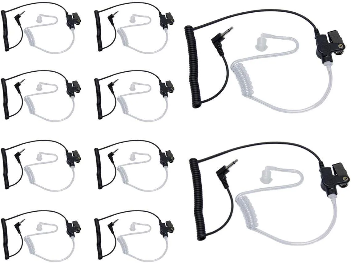 usbroway usbroway 3.5mm Surveillance Coil Tube Earbud Kit 10 Pack — product photo