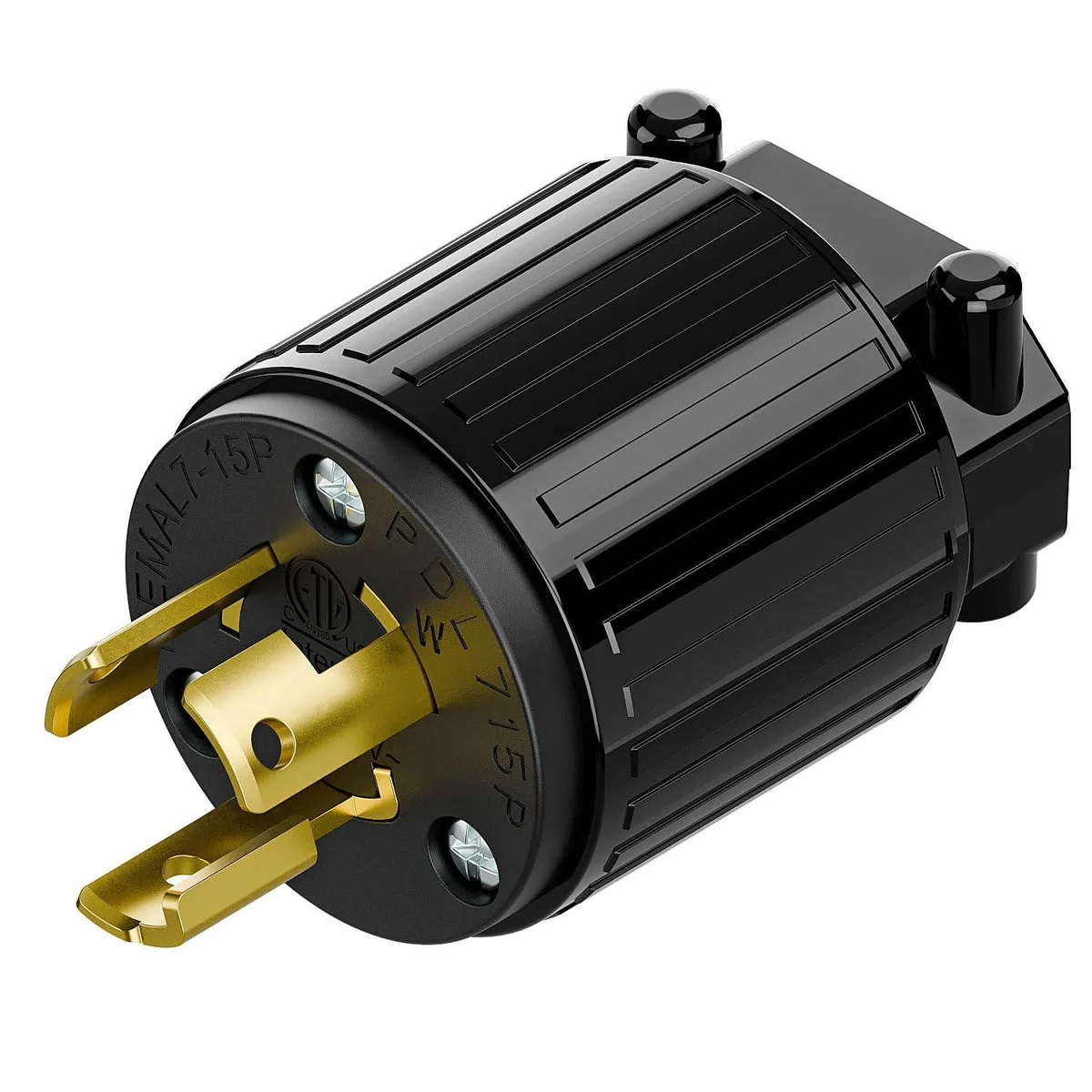 LORDWORLD LORDWORLD NEMA L7-15P Twist Lock Male Plug 15A 277V ETL Black — product photo