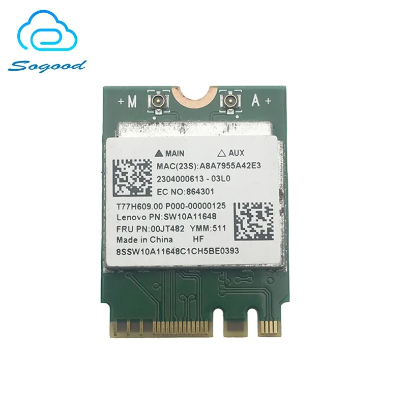 TOPLAB TOPLAB Wireless Adapter Realtek RTL8821AENF 433M 2.4 5GHz BT4.0 NGFF Lenovo Y510 FRU 00JT482 — product photo