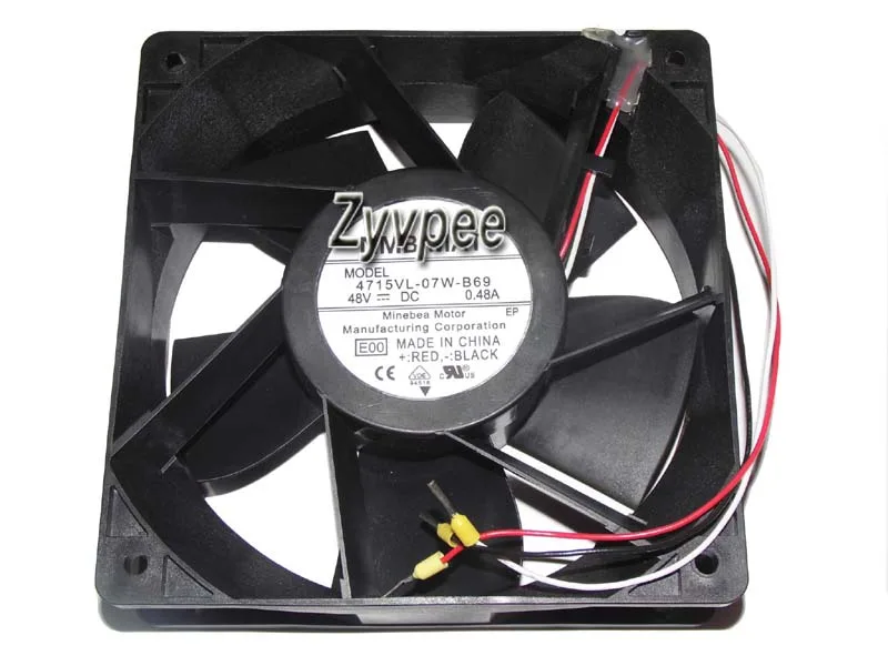 Zyvpee Zyvpee 4715VL-07W-B69 E00 120mm 38mm 48V 0.48A 3-Wire Ball Bearing Case Fan — product photo