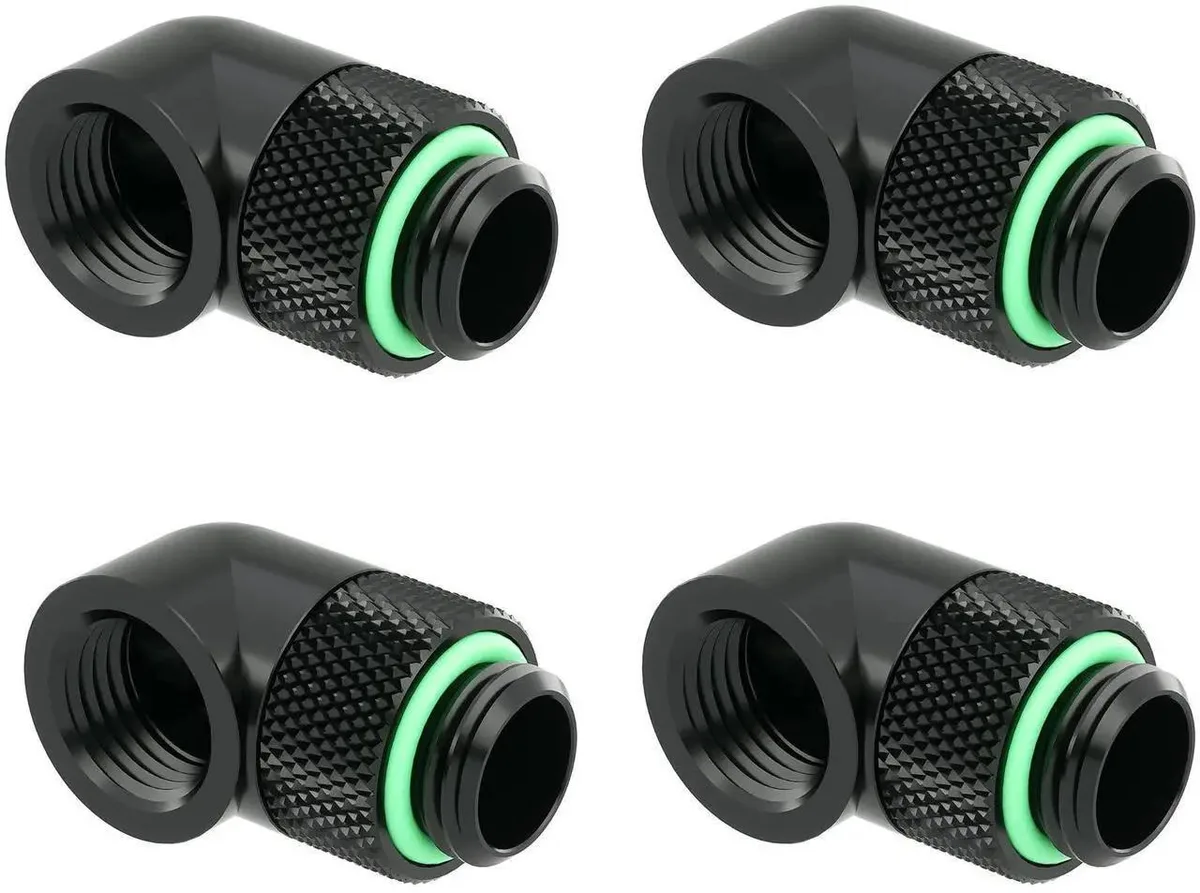 Vszerda Vszerda 90 Degree G1/4 Rotary Adapter 4 Pack Black — product photo