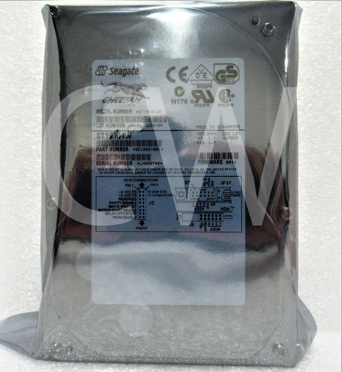 Seagate Seagate ST19101W Cheetah 9.1GB 10000RPM Ultra Wide SCSI 68-Pin 3.5in internal hard drive — product photo