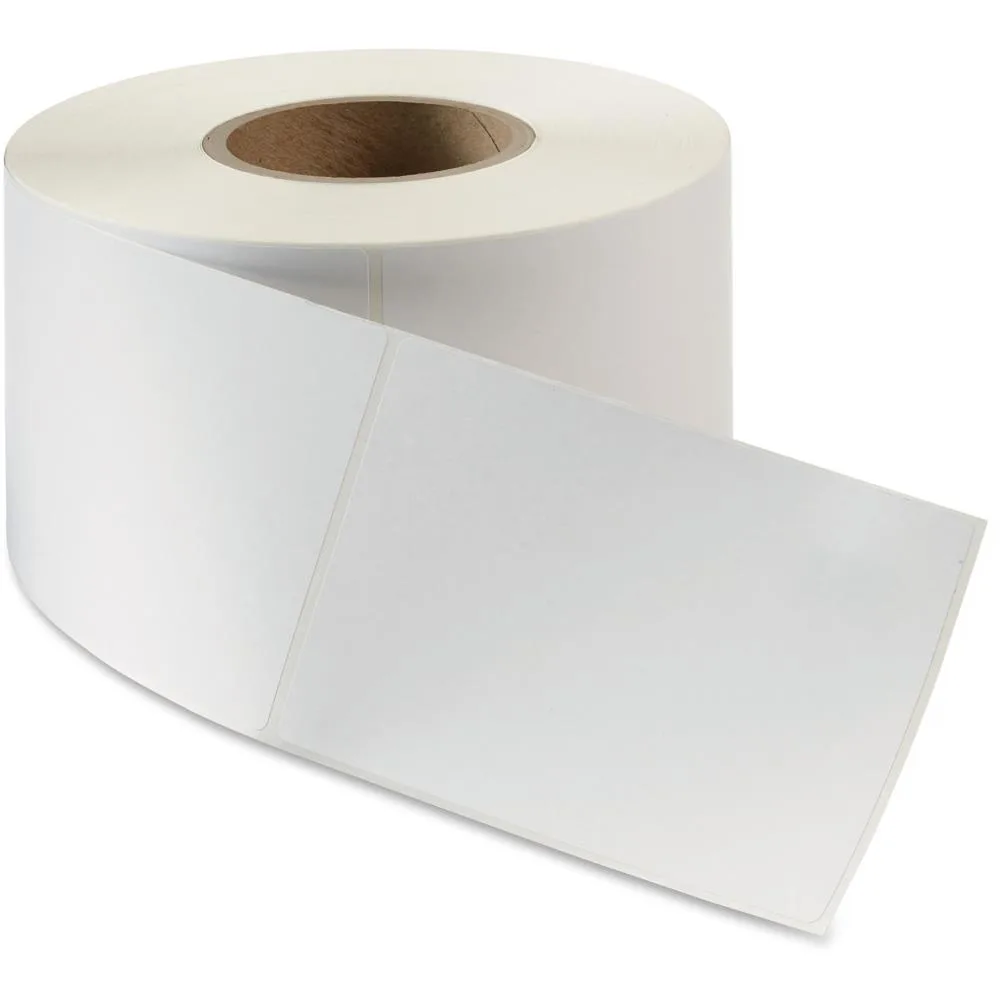 White direct thermal labels in a box, model 4131