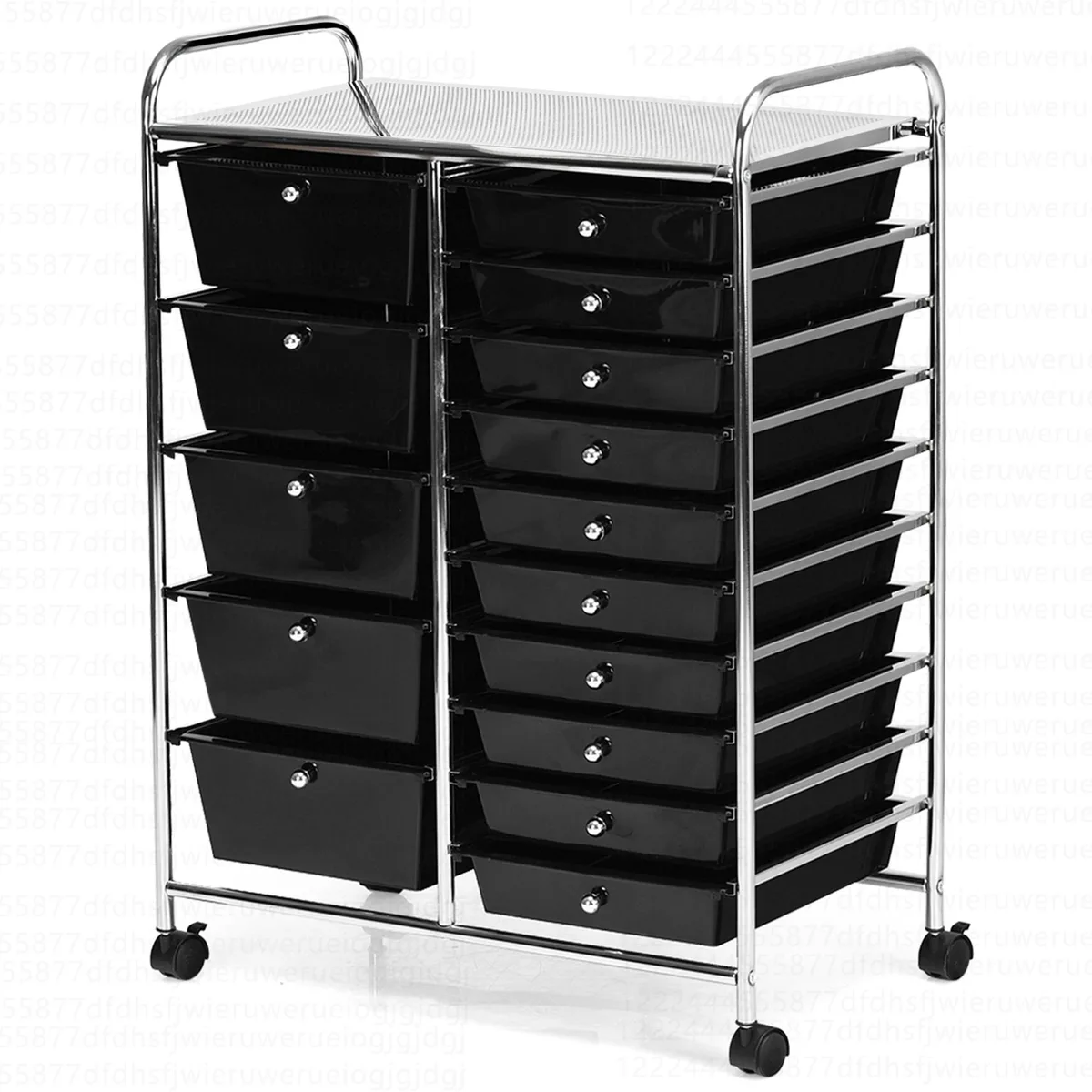 Costway Costway 15-Drawer Rolling Storage Cart Black — product photo