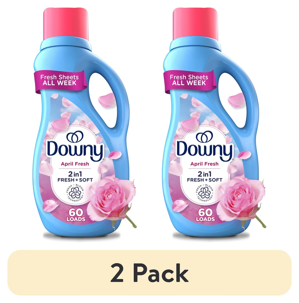 Downy Downy Liquid Fabric Softener April Fresh 44 fl oz 60 Loads 2 Pack — product photo
