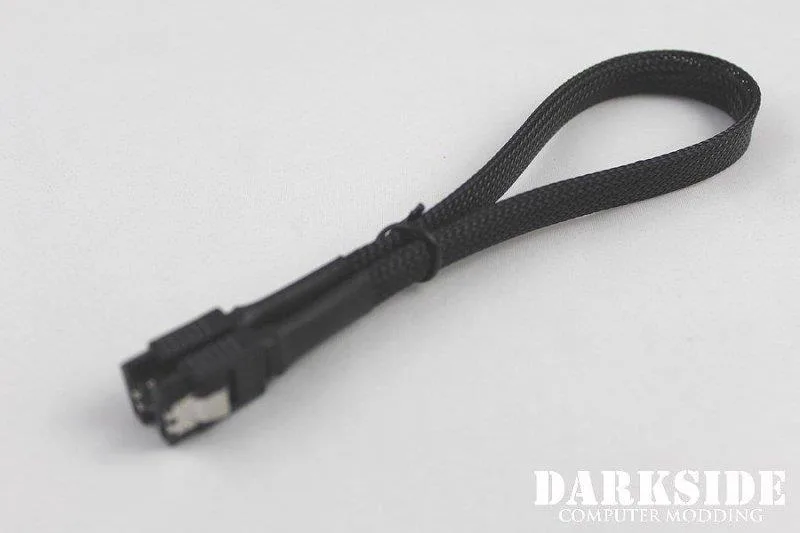 Darkside Computer Modding Darkside Computer Modding 30cm SATA 3.0 180° Data Cable Jet Black — product photo