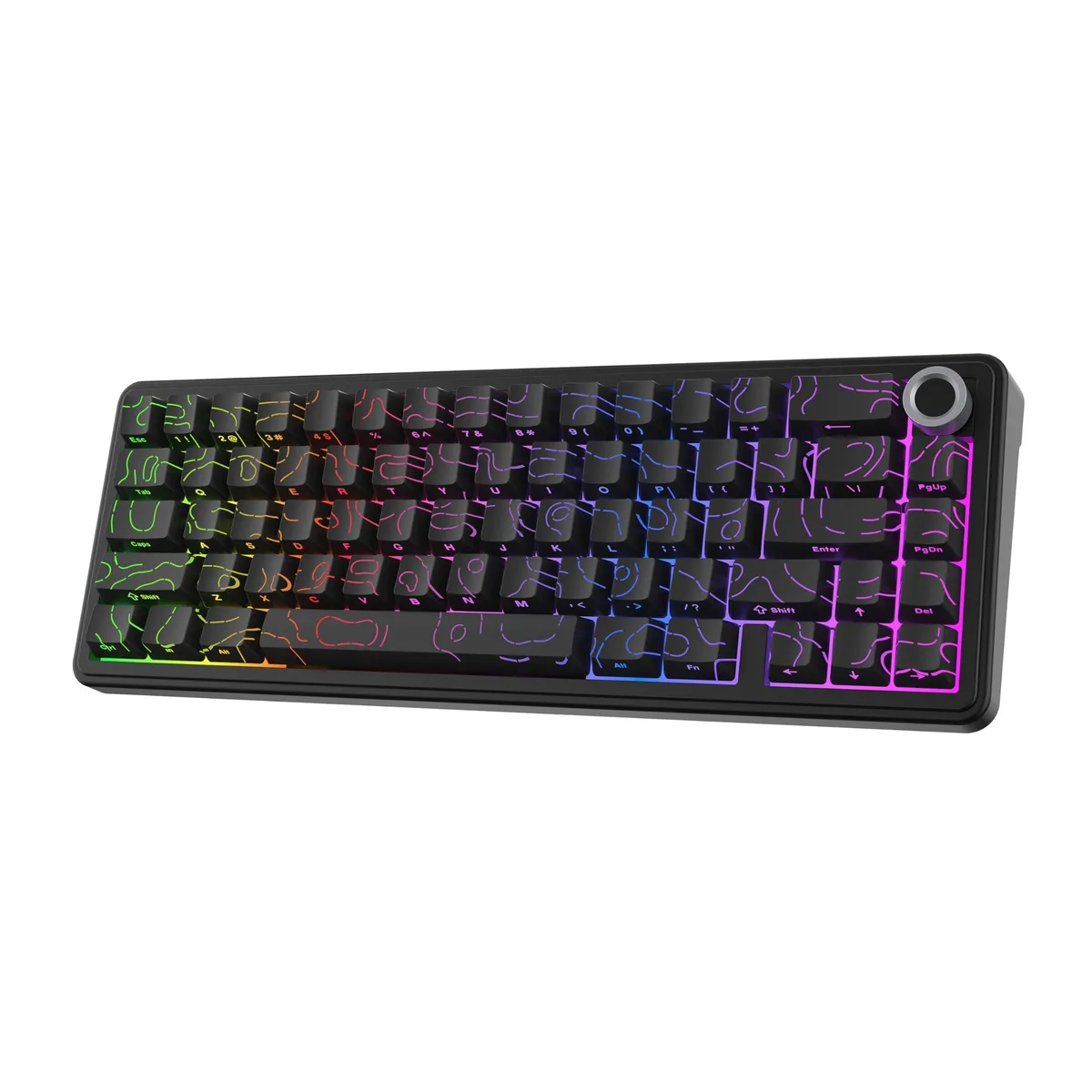 Epomaker Epomaker F65 PRO Gaming Keyboard — 66 keys, 4000 mAh battery, RGB, knob, hot-swap, PBT keycaps — product photo