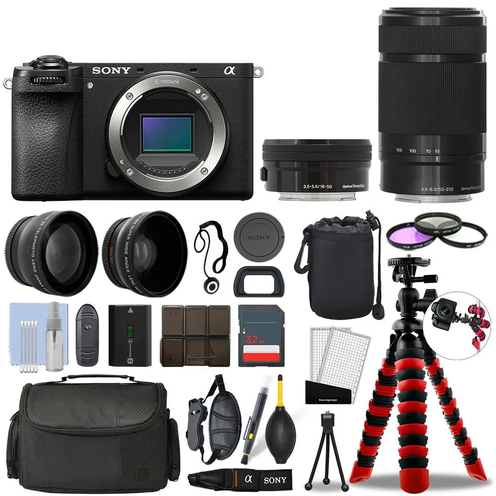 Sony Sony Alpha a6700 26MP Compact Mirrorless Camera 16-50mm 55-210mm 32GB Bundle — product photo