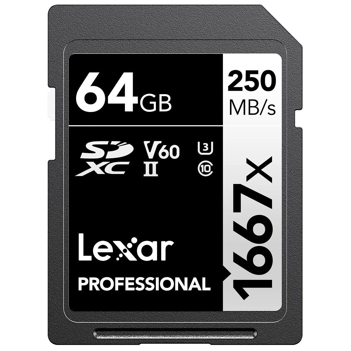 Lexar Lexar LSD64GCBNA1667 1667x 64GB SDXC UHS-II memory card — product photo