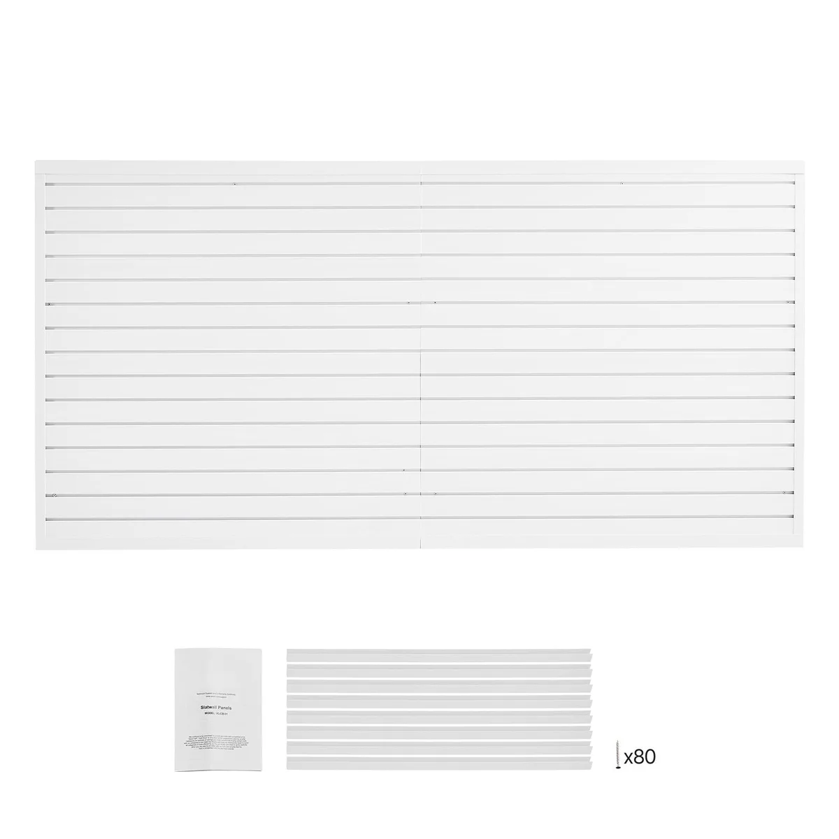 VEVOR VEVOR Slatwall Panel 8 x 4 ft PVC White 300 lbs 22 kg — product photo