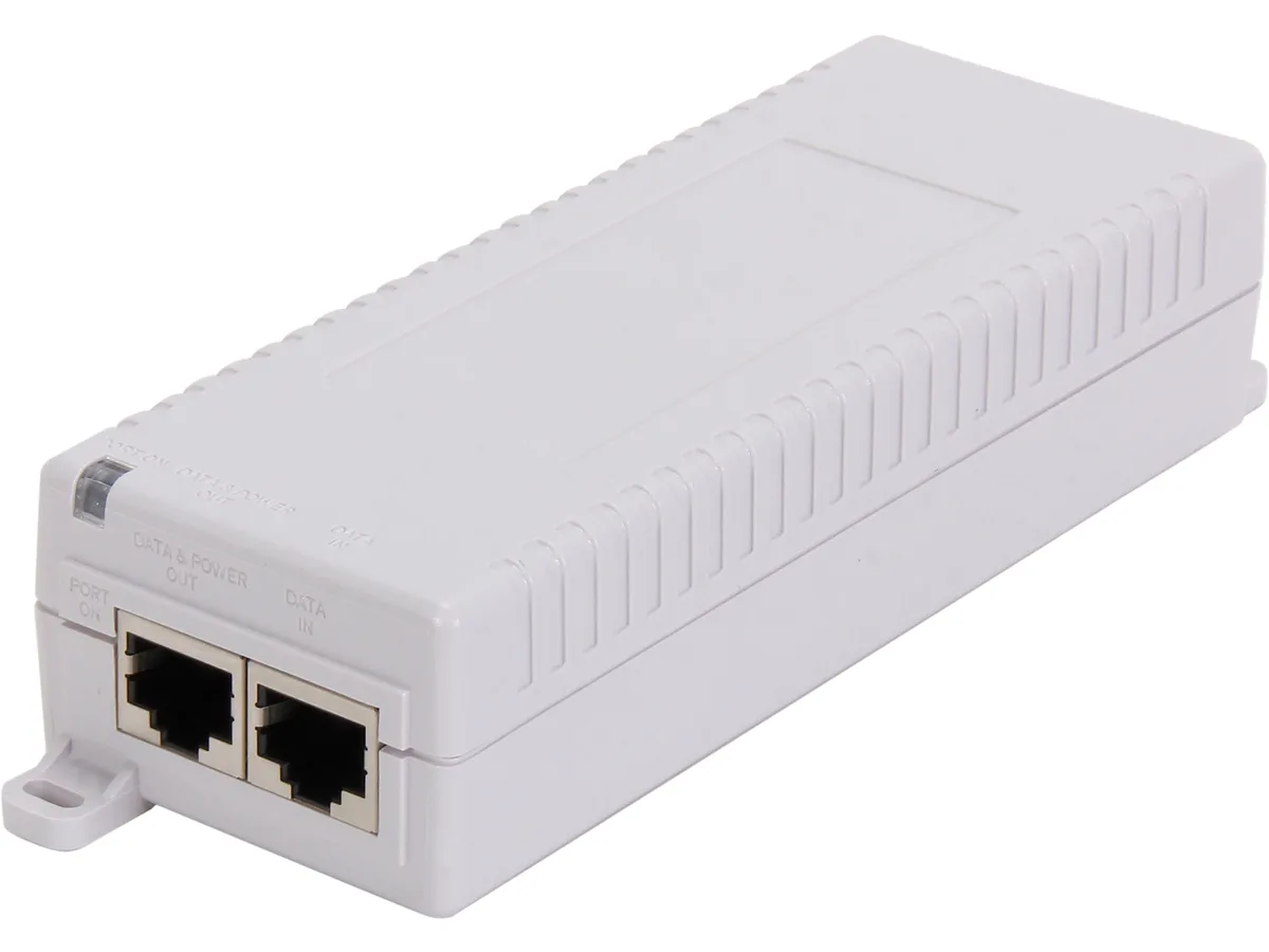 HP HP J9407B#ABA 1-port PoE power injector, black — product photo