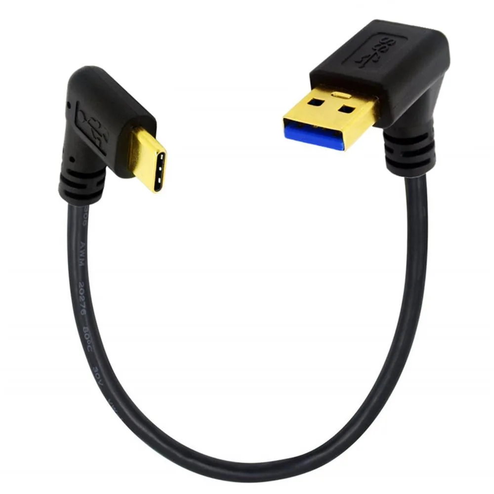 TeKit TeKit 1ft 90° Up-Angle USB 3.0 A to USB 3.1 C Cable — product photo