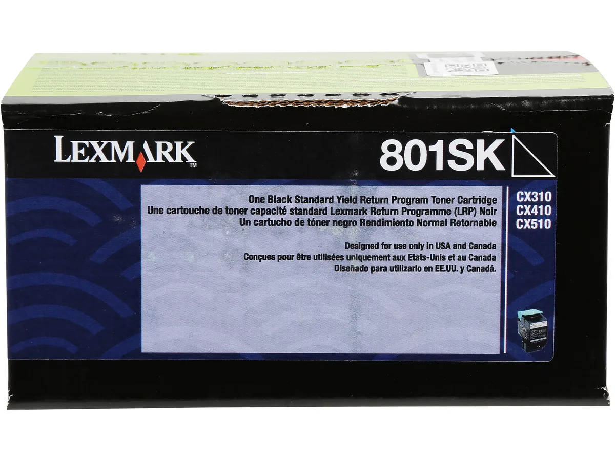 Lexmark Lexmark 80C1SK0 Black Toner Cartridge 2500 Pages — product photo