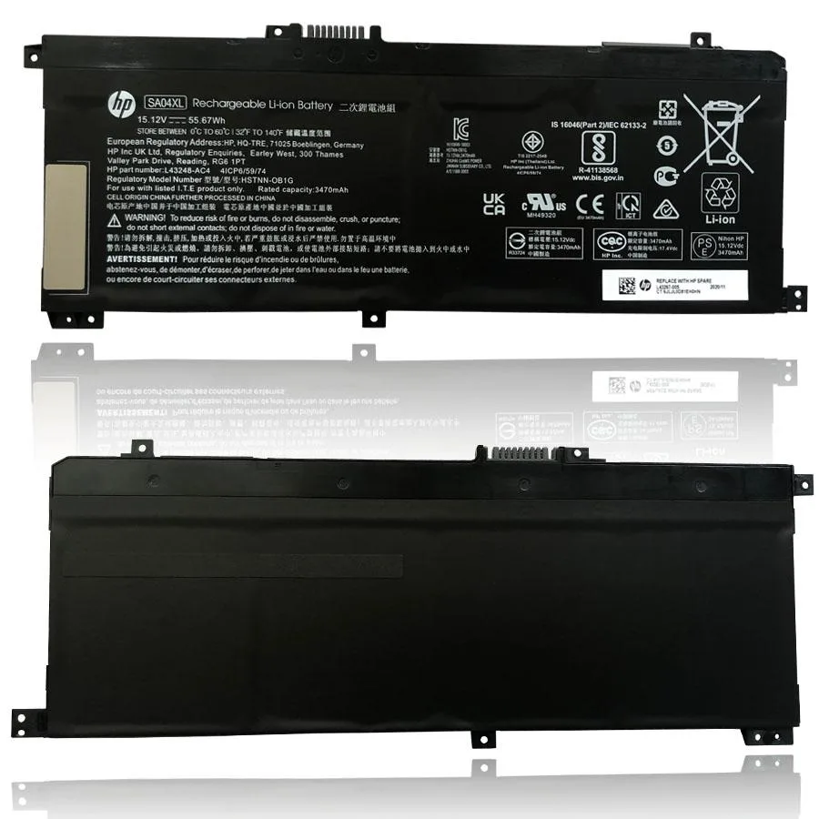 NO. NO. SA04XL 55.67Wh 15.12V 4-Cell laptop battery — product photo