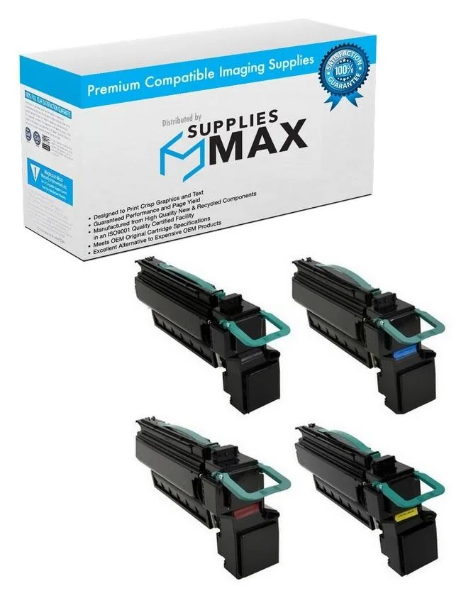 SuppliesMax SuppliesMax LEXLEXX792-COMBO High Yield Toner Cartridge Combo Pack (BK/C/M/Y) 20000 pages — product photo