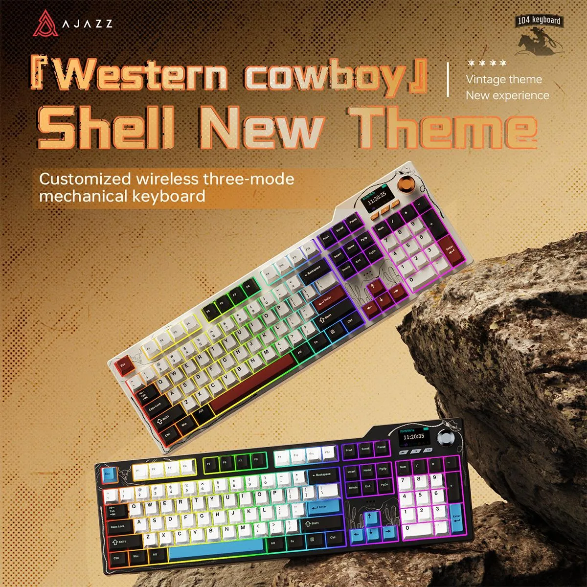 Ajazz Ajazz AK35I V4 wireless mechanical gaming keyboard — product photo