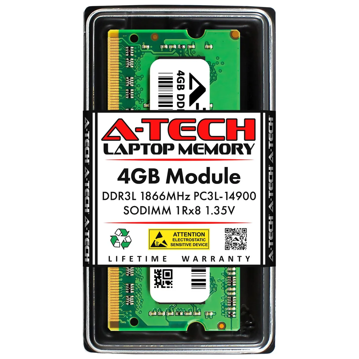 A-Tech A-Tech 4GB DDR3L 1866MHz CL13 1.35V 204-Pin SODIMM laptop RAM — product photo
