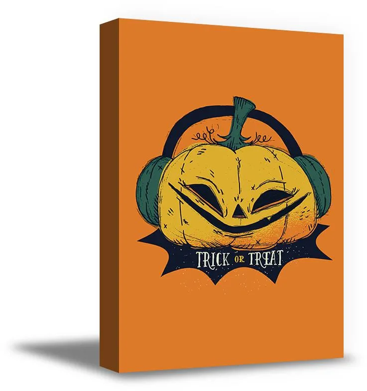 Awkward Styles Awkward Styles Halloween Canvas Wall Art Pumpkin Music 19x28 Framed — product photo