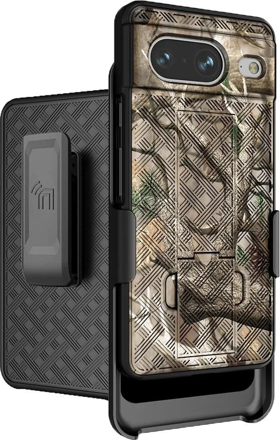 Nakedcellphone Nakedcellphone Slim Case &amp; Belt Clip Holster Combo for Google Pixel 8 (2023) Bush Camo — product photo