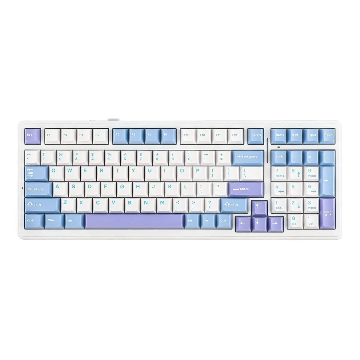 Epomaker Epomaker F99 96% Wireless Gaming Keyboard (White Light Blue, Greywood V3) — product photo