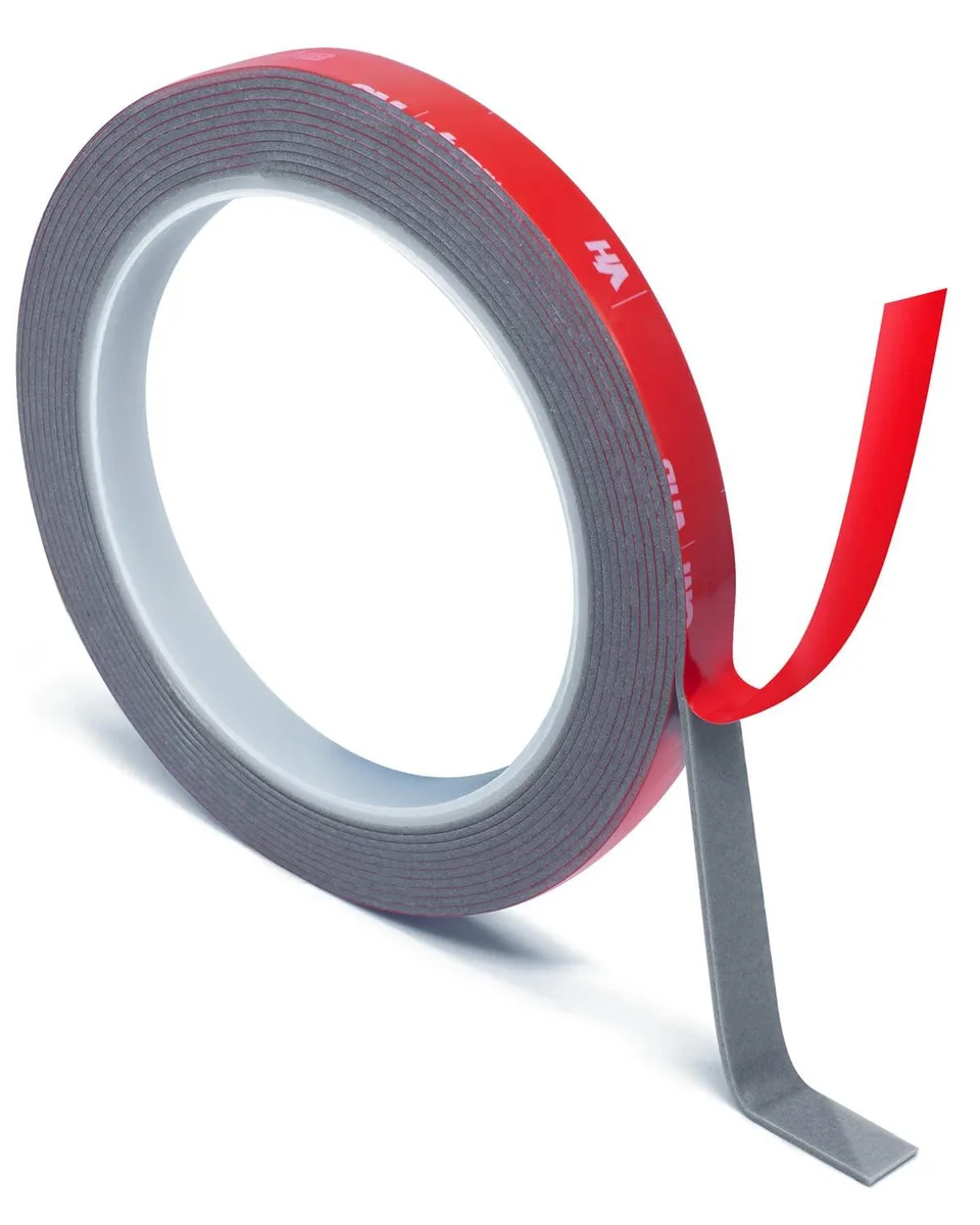 Grey double-sided acrylic foam tape roll .4 inch wide 10 feet long