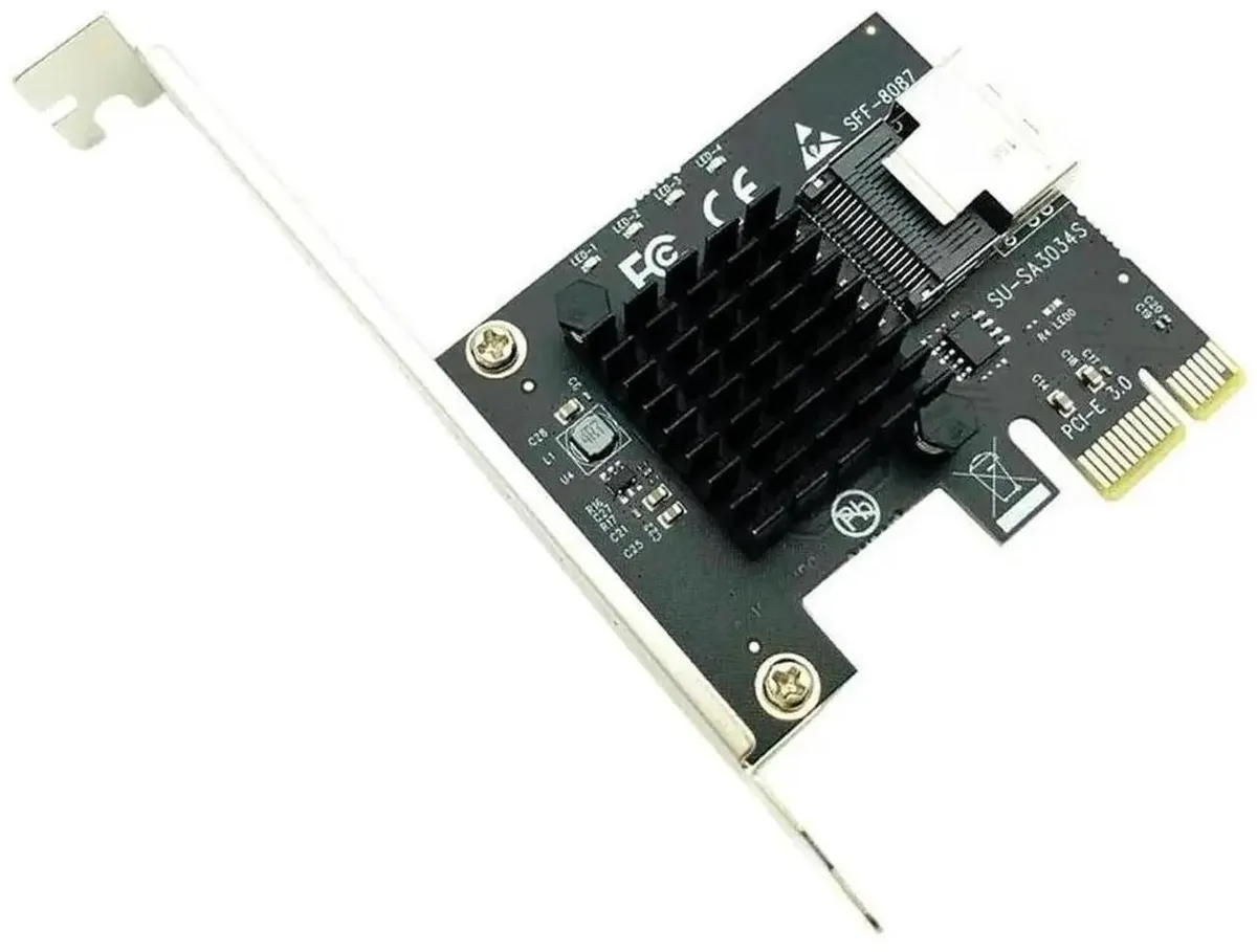 SMUGDESK SMUGDESK PCIe X1 to Mini SAS SFF8087 4-Port SATA 3.0 Adapter — product photo