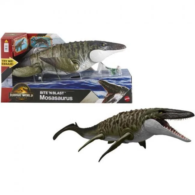 Mattel Mattel JJP80 Bite N Blast Mosasaurus Action Figure 25.7 Inches — product photo