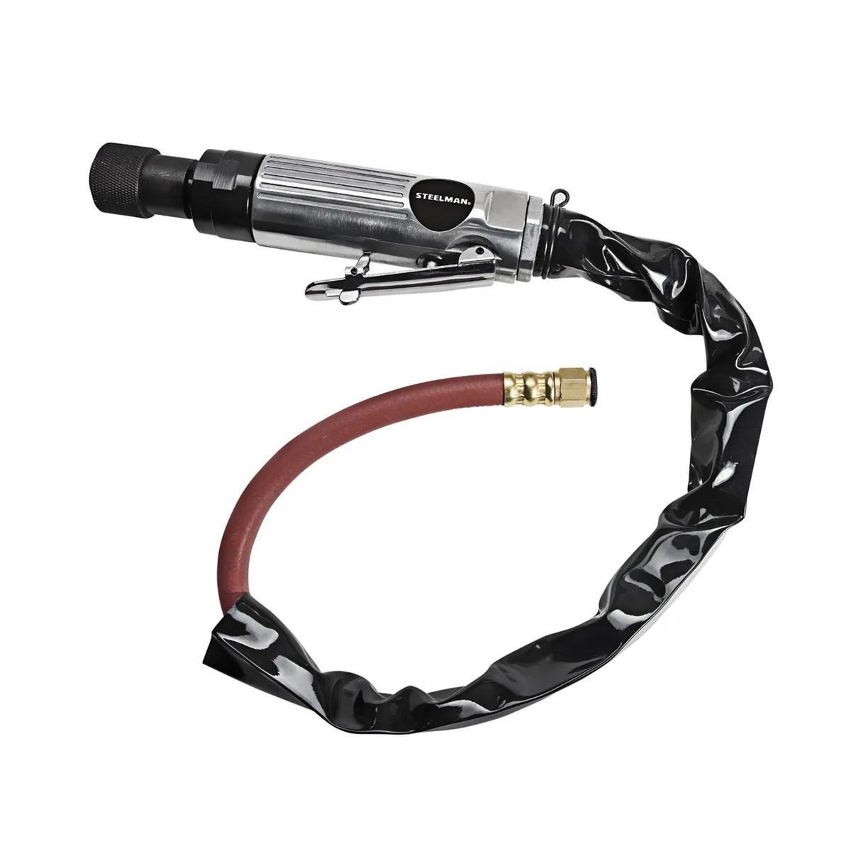 Pneumatic tire buffer with tease trigger and quick-change chuck