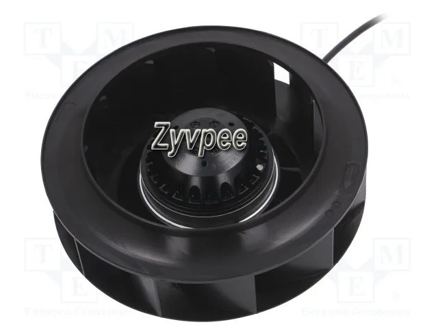Zyvpee Zyvpee R2D220-AB02-10 220mm 400Vac 50/60Hz 0.18/0.2A IP44 Class B 4 wires Black ac centrifugal blower — product photo