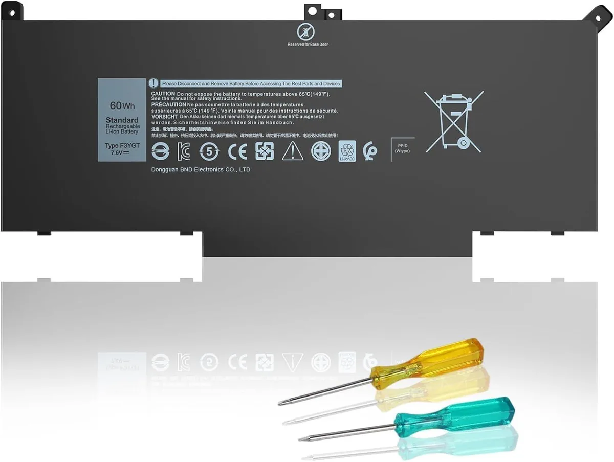 PISKEKAT PISKEKAT 60WH 7.6V Li-polymer laptop battery F3YGT for Dell Latitude 7000 series — product photo