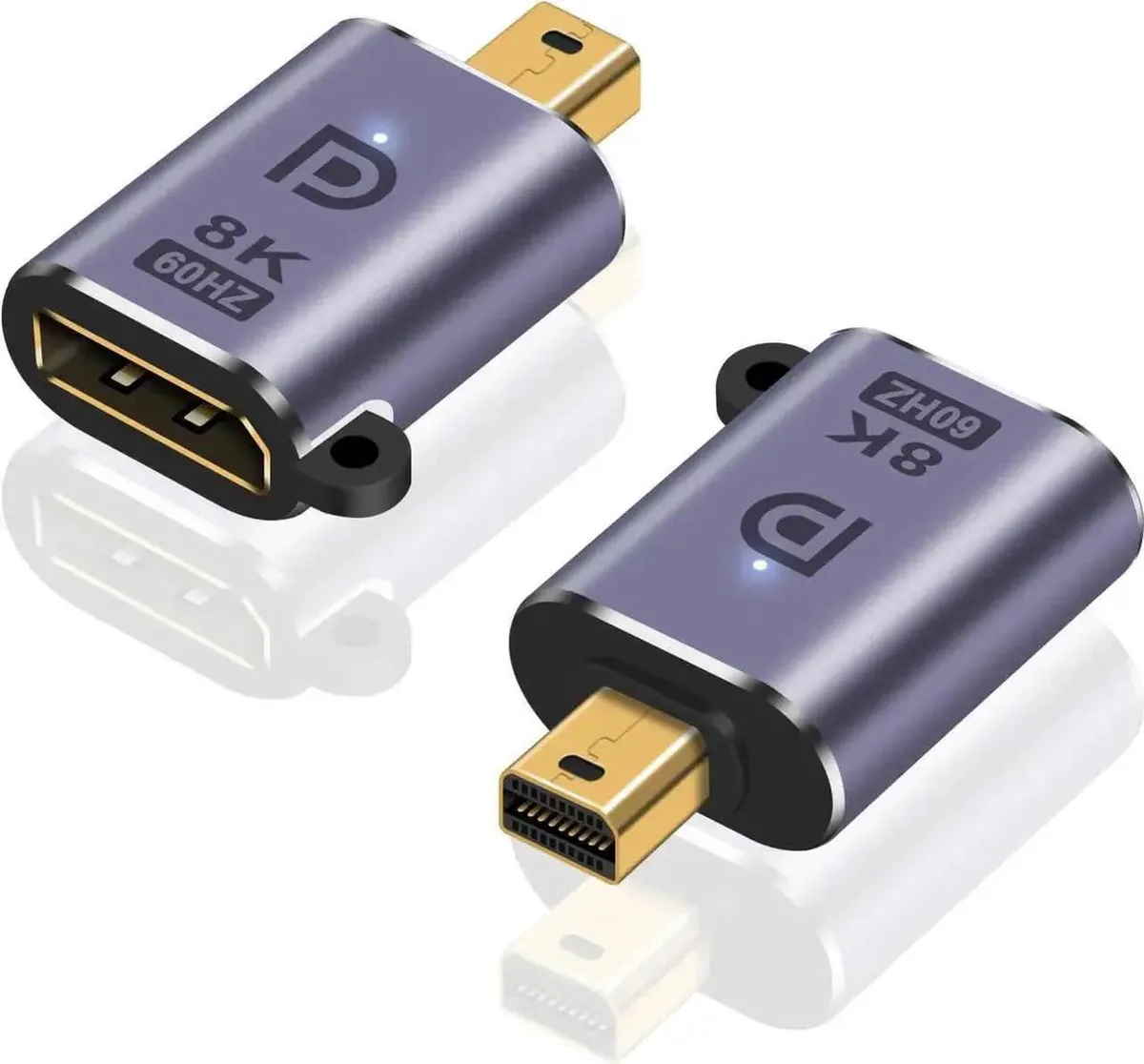 SMUGDESK SMUGDESK Mini DisplayPort to DisplayPort 1.4 Adapter 2-Pack 8K@60Hz — product photo