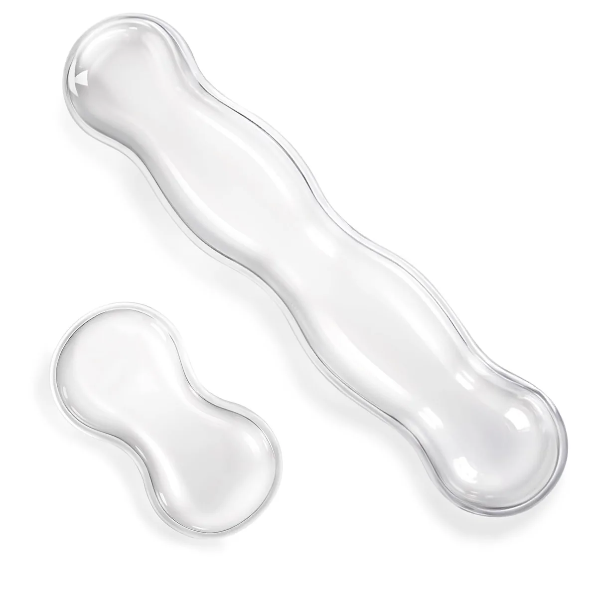  EupHHonycs Clear Silicone Gel Wrist Rest Set (Keyboard 36×13×4 cm, Mouse 14.5×8 cm) — product photo