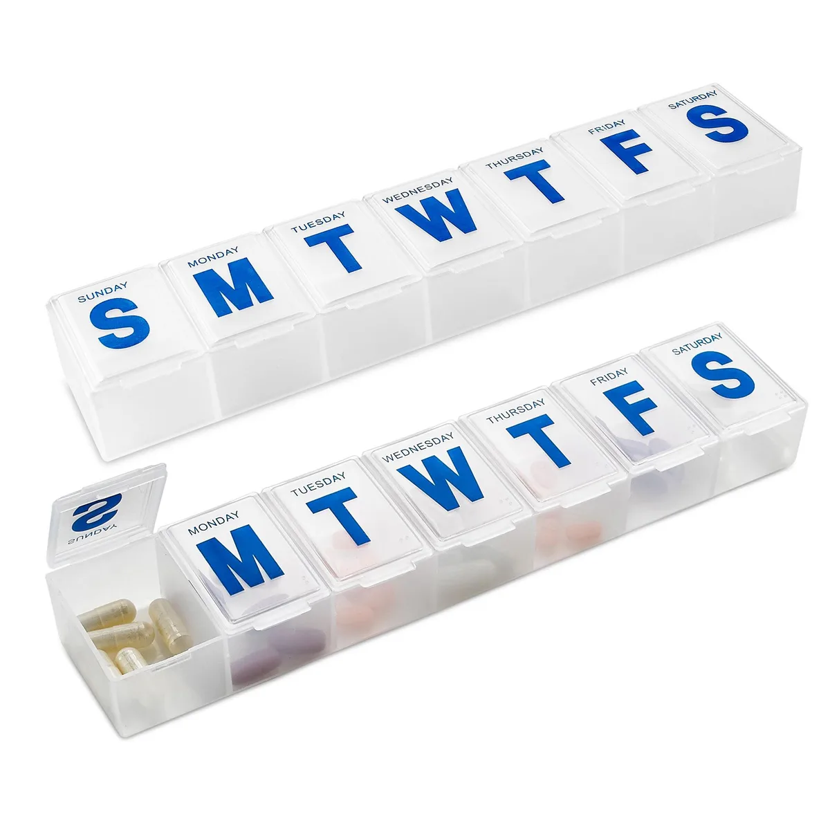 MEDca MEDca Weekly Pill Organizer 2 Pack Extra Large 7 Day Home Health Care — product photo