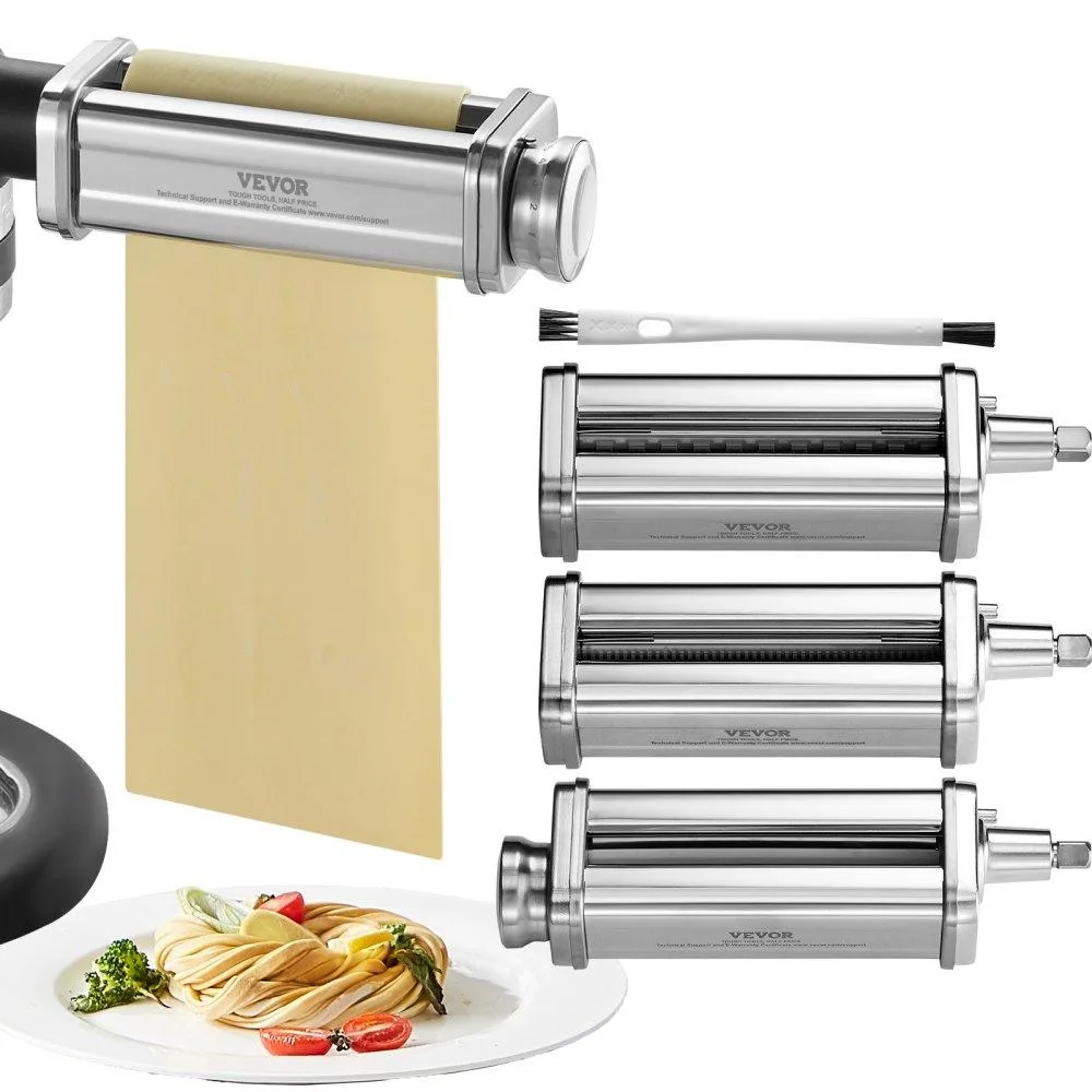 VEVOR VEVOR Pasta Attachment Set for KitchenAid, 3 pcs, 8 thickness settings — product photo