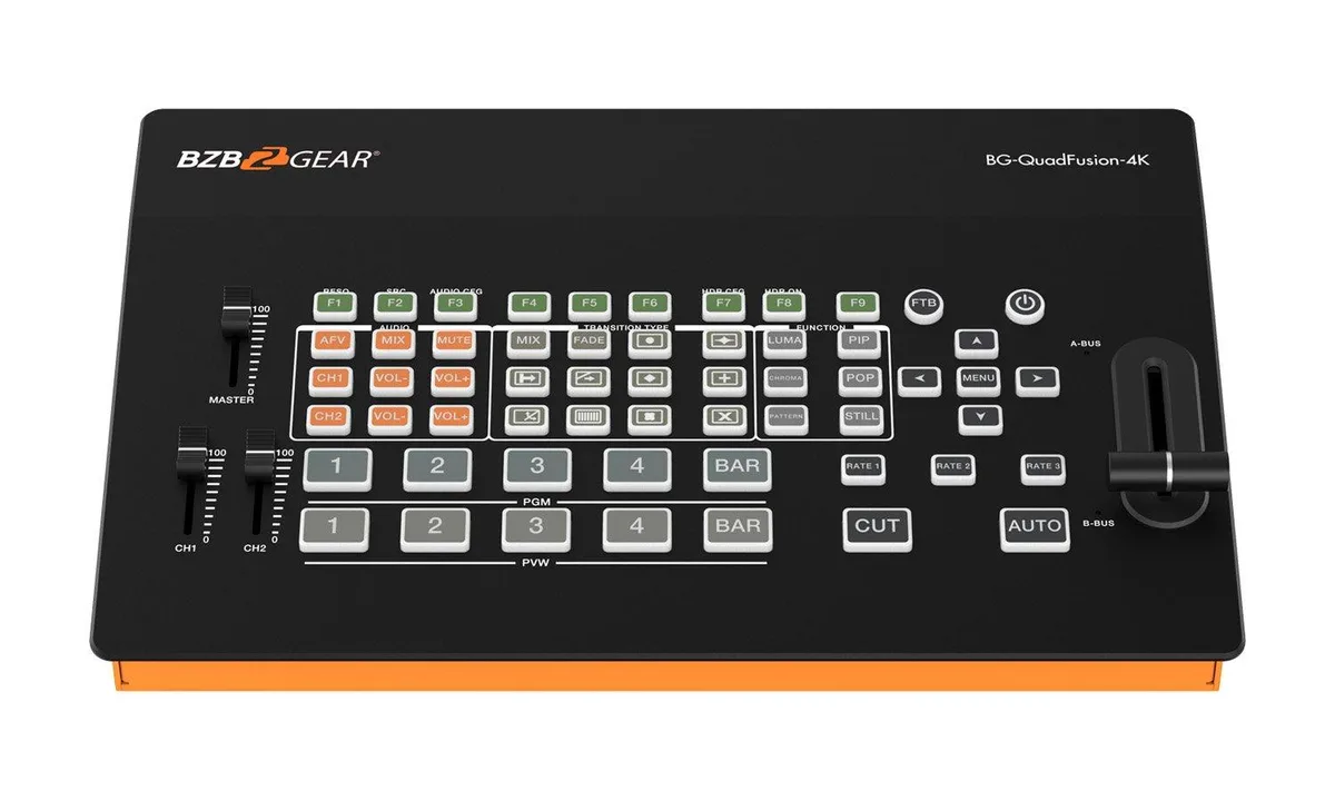 BZBGEAR BZBGEAR BG-QuadFusion-4K 4-Channel 4K UHD HDMI/DP Video Switcher — product photo