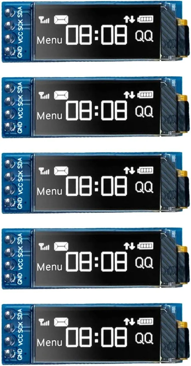 MCDODO MCDODO 5 Pack 0.91 Inch OLED 128x32 SSD1306 White Text Development Board — product photo