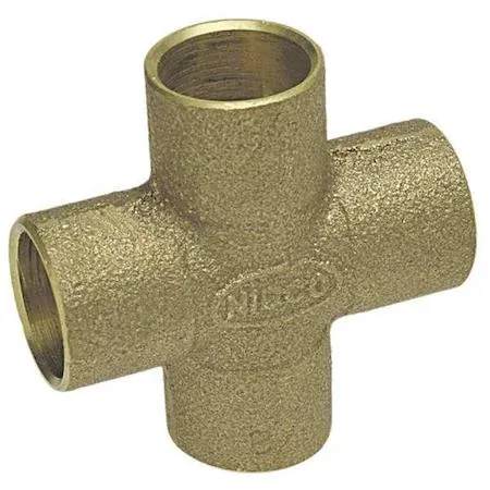Bronze cross fitting with four cup connections