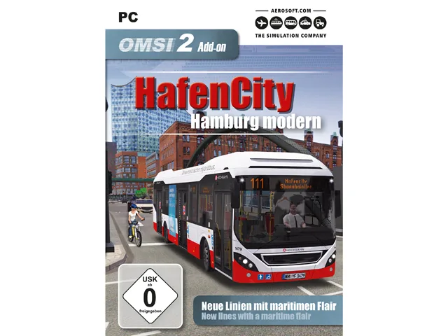 Aerosoft GmbH Aerosoft GmbH 43986 OMSI 2 Add-On HafenCity Hamburg modern downloadable game — product photo