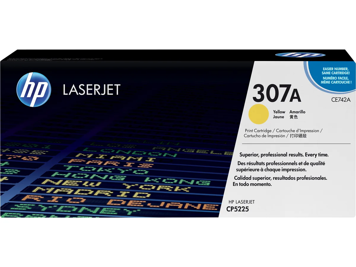 HP HP CE742A (307A) Yellow Toner Cartridge 7300 Pages — product photo