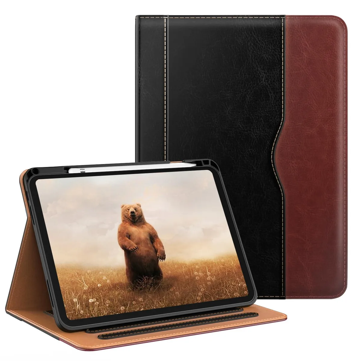 Speck iPad 10th/11th Gen Case 10.9/11 Inch PU Leather Black Brown — product photo