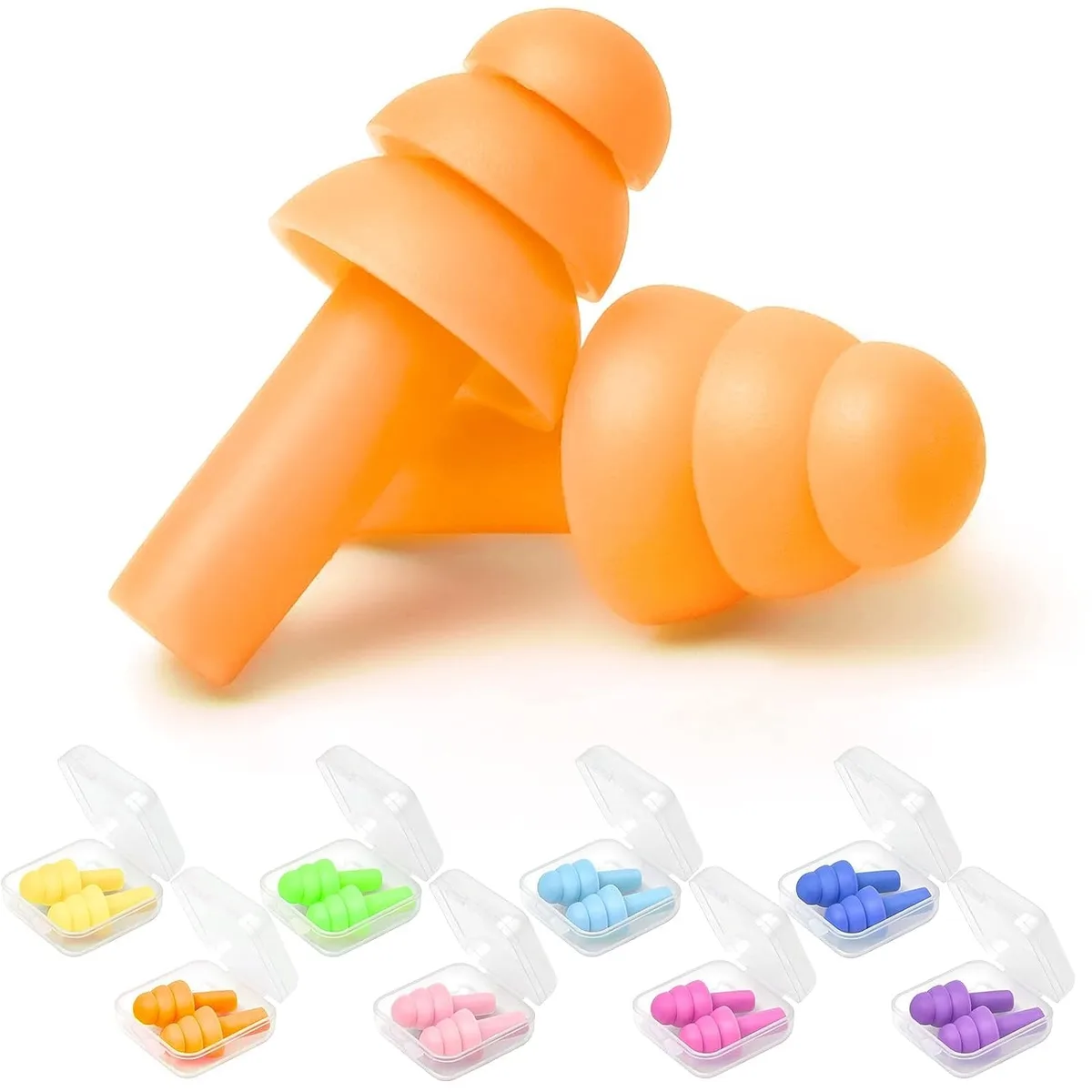  YUNHAN HN Earplugs 8 Pairs NRR 32 dB Silicone Multi-Color — product photo