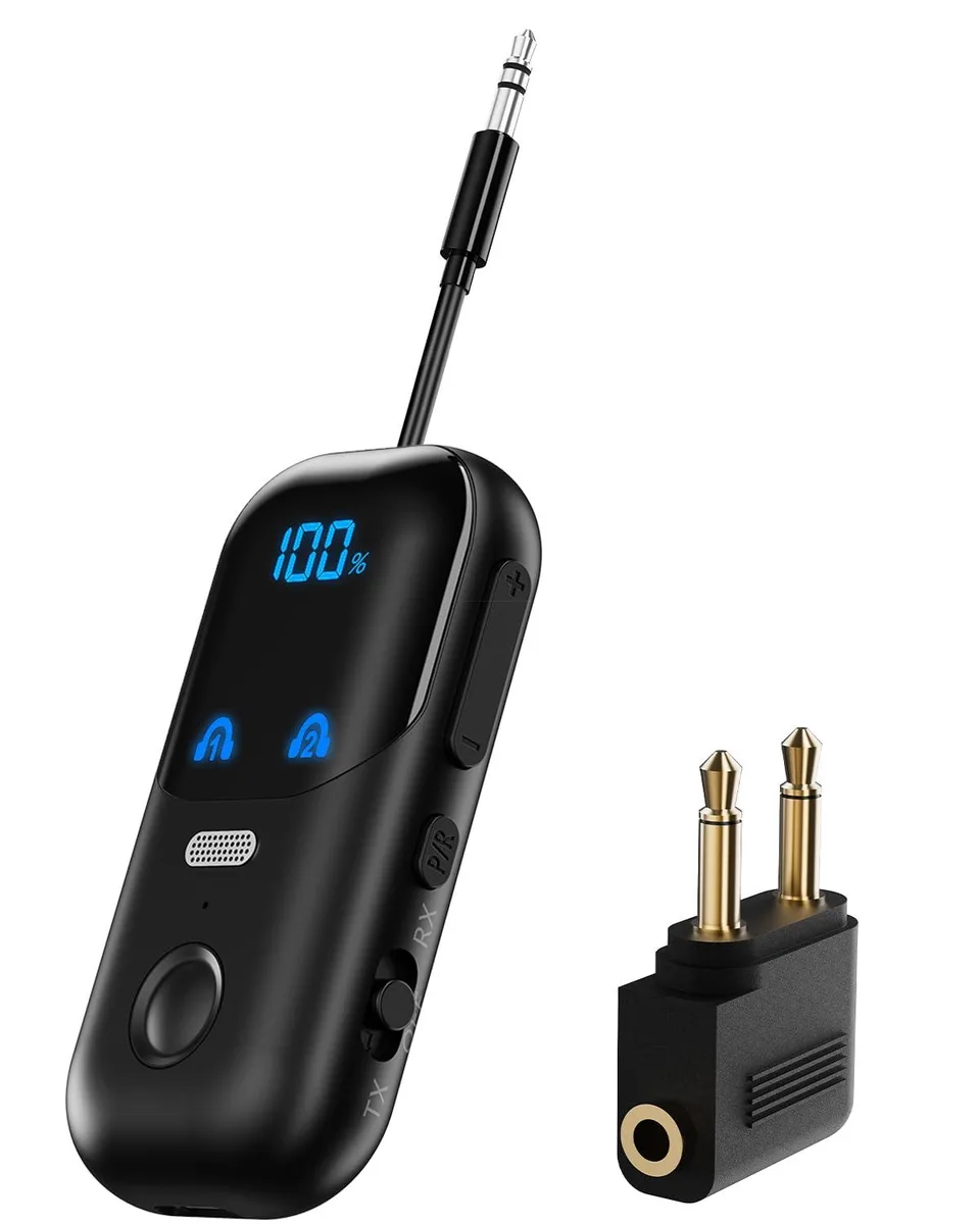  daskmenbo U6 Bluetooth 5.4 aptX Adaptive 2 AirPods Transmitter Receiver 3.5mm AUX — product photo