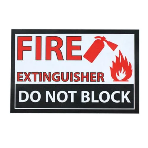 FindTape FindTape Fire Extinguisher Do Not Block Floor Sign 11 x 17 in Black Red — product photo