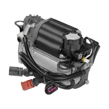 Unity air suspension compressor unit silver metal housing cylindrical shape electrical connector visible