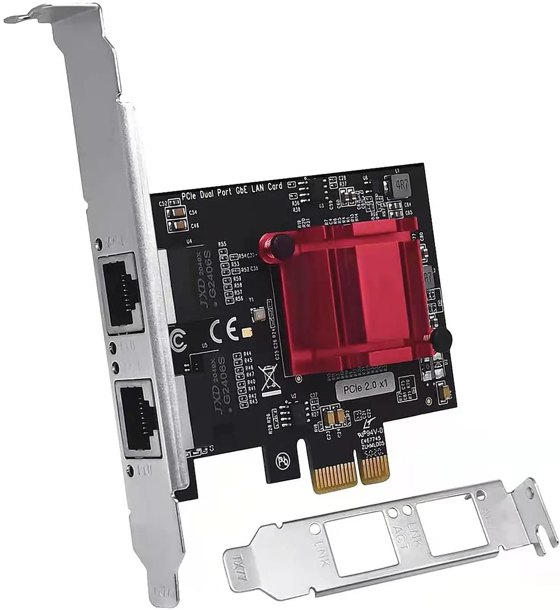  HP SAE-TXA094 Dual-Port Gigabit PCIe Network Card — product photo