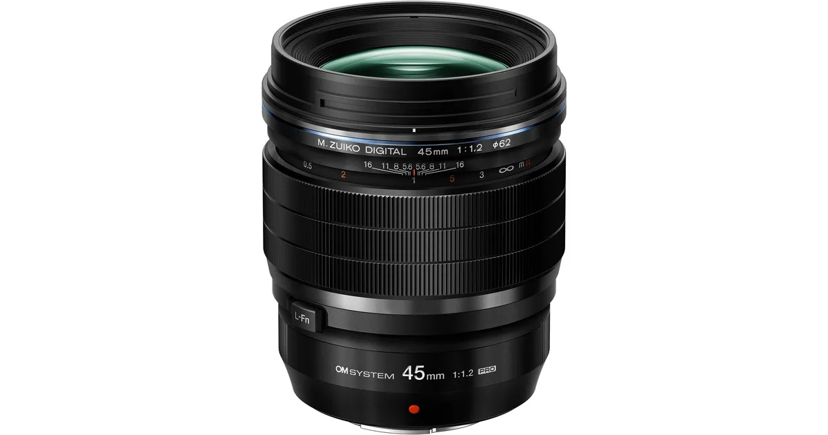 Olympus America Inc. Olympus America Inc. V335290BW000 M.Zuiko Digital ED 45mm f/1.2 PRO camera lens — product photo