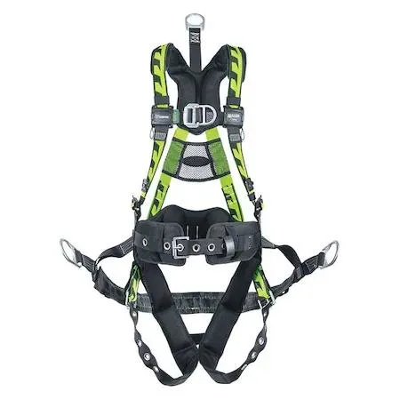 Honeywell Honeywell Miller AirCore Oil &amp; Gas Full Body Harness with Seat Sling Green L/XL 400 lb — product photo