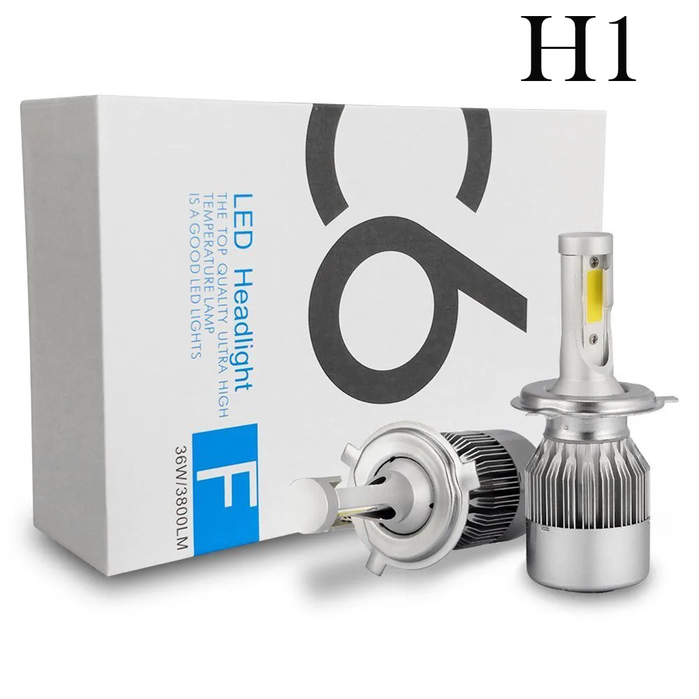 LUOM LUOM JC6-H1 H1 LED headlight kit 72W 7600lm 6000K IP68 pair — product photo
