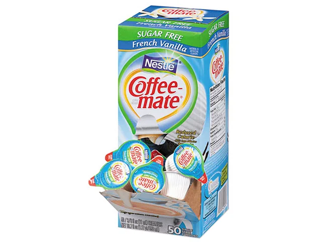 Nestle Nestle 50000 91757 Coffee-mate Sugar-Free French Vanilla .375 oz 50 per box 4 boxes — product photo